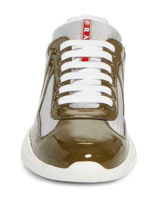 【シンプルでオシャレ】PRADA Vernice ロートップスニーカー Prada America's Cup Vernice Bike Low Top Sneaker for Men | Lyst