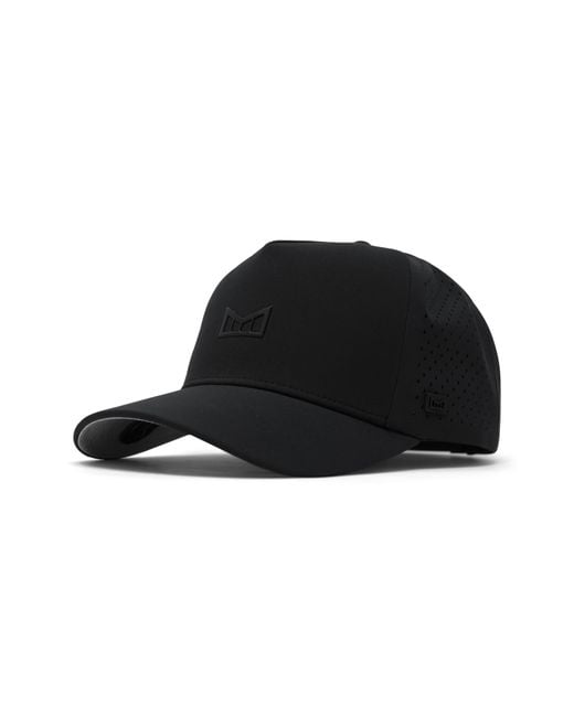 Melin Black Odysea Hydrolite Performance Snapback Hat for men