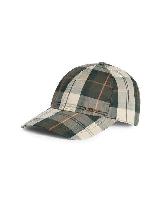 Barbour Green Telfield Tartan Adjustable Cap for men