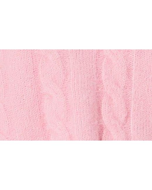 Endless Rose Pink Cable Stitch Sweater