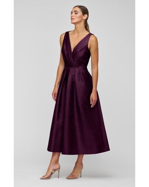 Kay Unger Purple Olivia Sleeveless Cocktail Dress