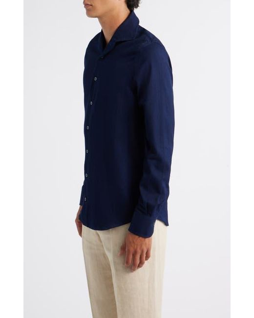 Aurélien Blue Denim Button-Up Shirt for men