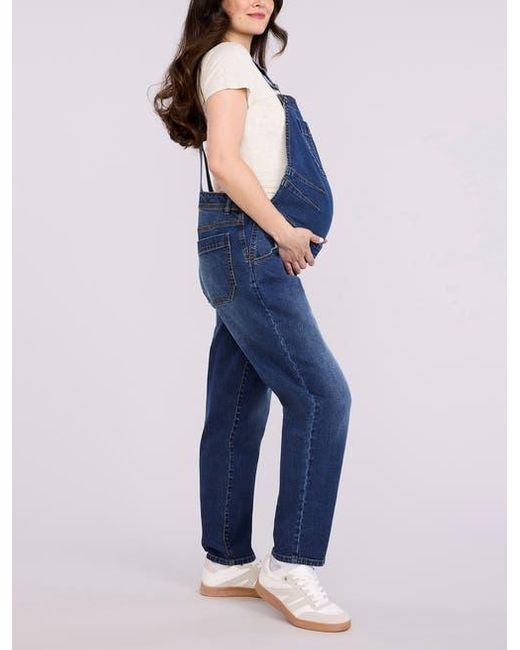 Motherhood Maternity Blue Relaxed Fit Maternity Denim Overall