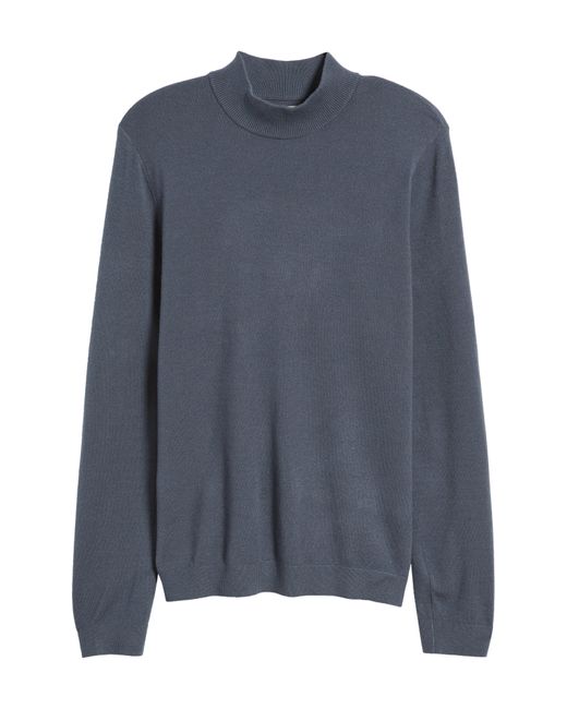 Open Edit Mock Neck Sweater in Blue for Men | Lyst