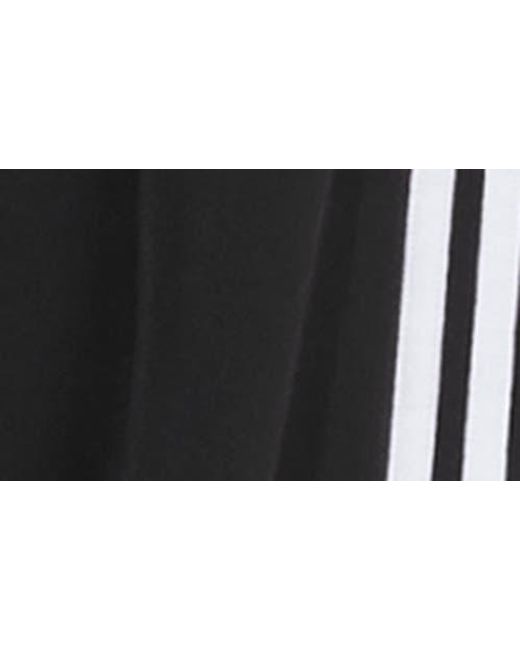 Adidas Originals Black 3-Stripes Wide Leg Cotton French Terry Pants