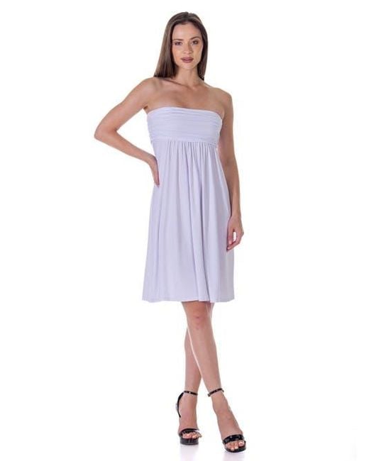 strapless empire waist short dress Empire Waist Short Strapless Prom Dress by La Femme Black / 00 main image 0
