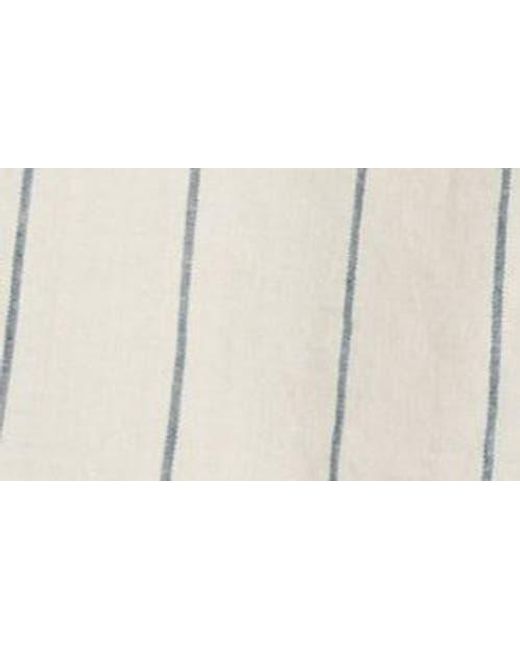 Alex Crane Blue Bo Linen Drawstring Shorts for men