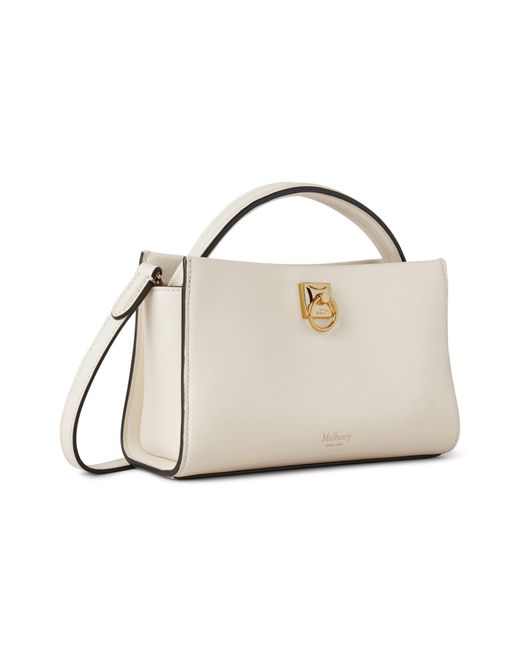 Mulberry Natural Mini Iris Micro Classic Grained Leather Crossbody Bag