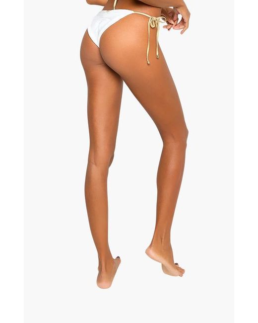 Beach Bunny Swimwear White Madagascar Glam Tie Side Bottom