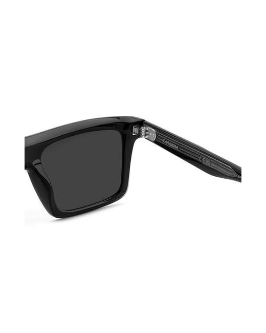 Carrera Black 54Mm Rectangular Flat Top Sunglasses for men