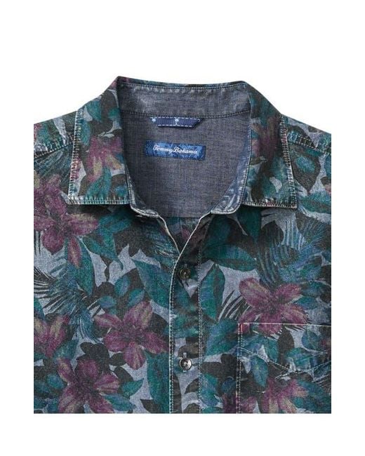 Tommy Bahama Blue Bay Gardens Cotton Denim Button-Up Shirt for men