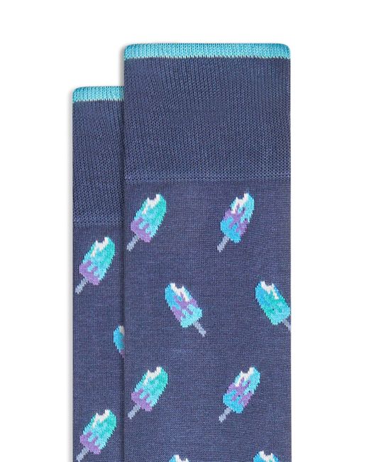 Bugatchi Blue Ice Pop Dress Socks for men