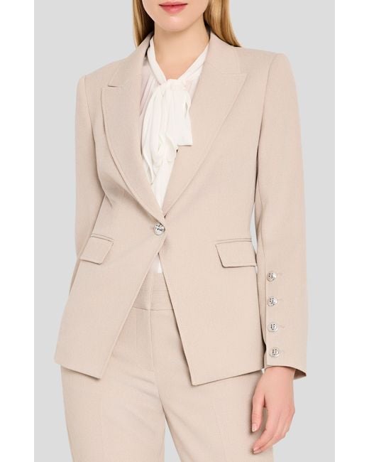 Tahari Natural One-Button Blazer