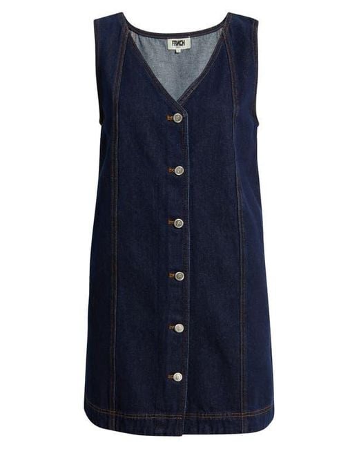 FRNCH Blue Nala Denim Tank Dress