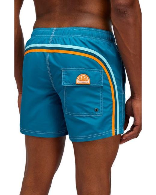 Sundek Men's Blue Stripe Board Shorts