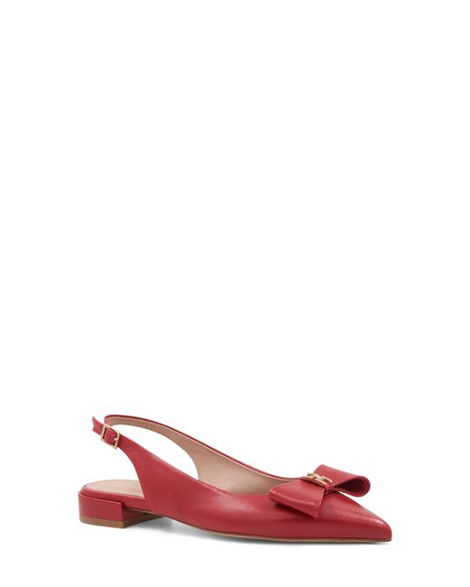 Bruno Magli Red Bella Pointed Toe Slingback Flat