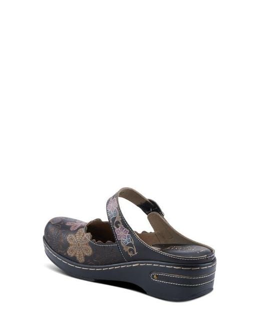 Spring Step White Flochino Platform Mule