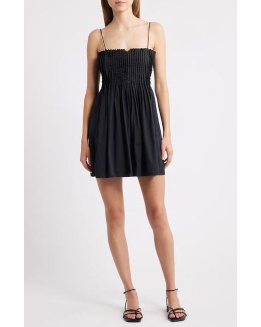 Mango Black Gaia Pintuck A-Line Dress