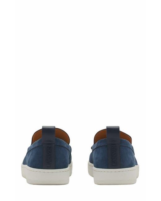 Lanvin Blue Cruiser Suede Moccasins for men
