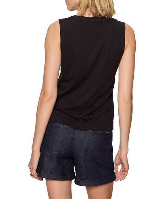 Sanctuary Black All Set Button Tank