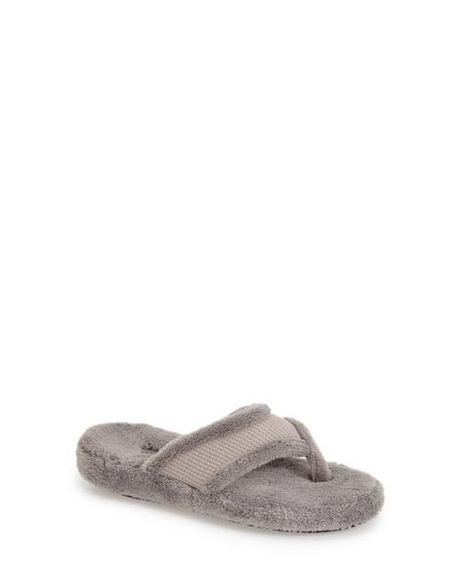 Acorn Gray Waffle Spa Slipper