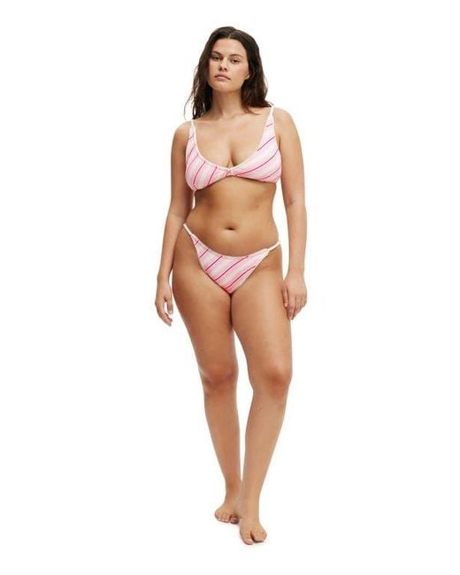 Cotton On Brown Micro Tanga Brazilian Bikini Bottom