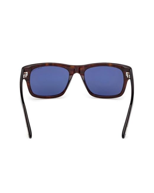 Tom Ford Blue Smith-02 55Mm Rectangular Sunglasses for men