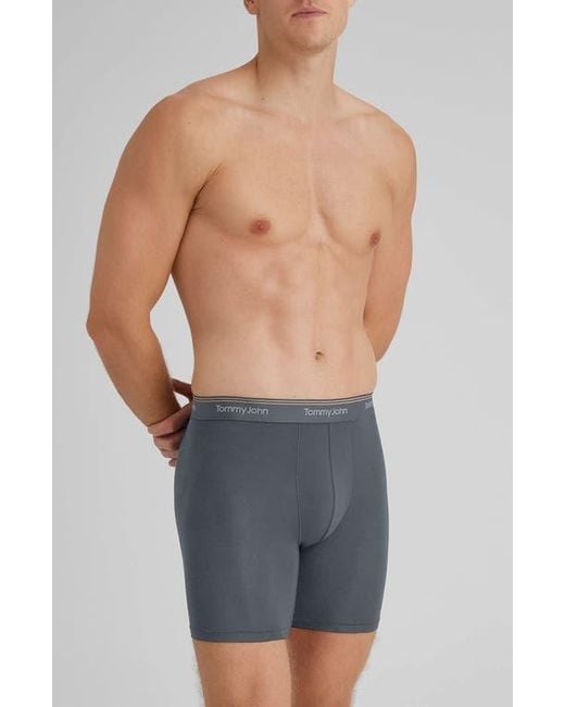 Tommy John Blue 3-Pack Ultra Soft Flex Boxer Briefs for men