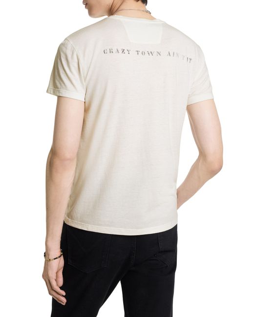 John Varvatos White New York Graphic T-shirt for men