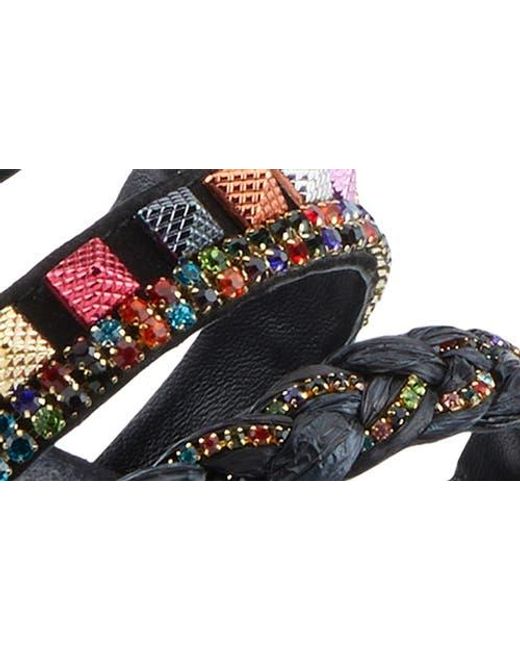 AZURA BY SPRING STEP Black Shinychic Platform Wedge Slide Sandal
