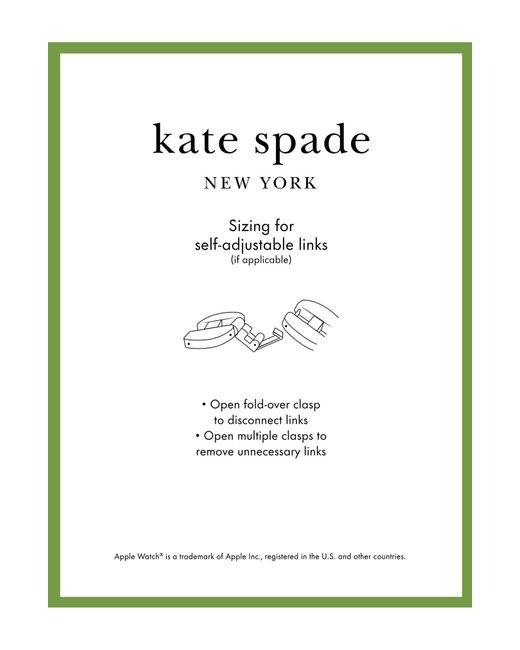 Kate Spade White Scallop 16mm Apple Watch Pavé Bracelet Watchband