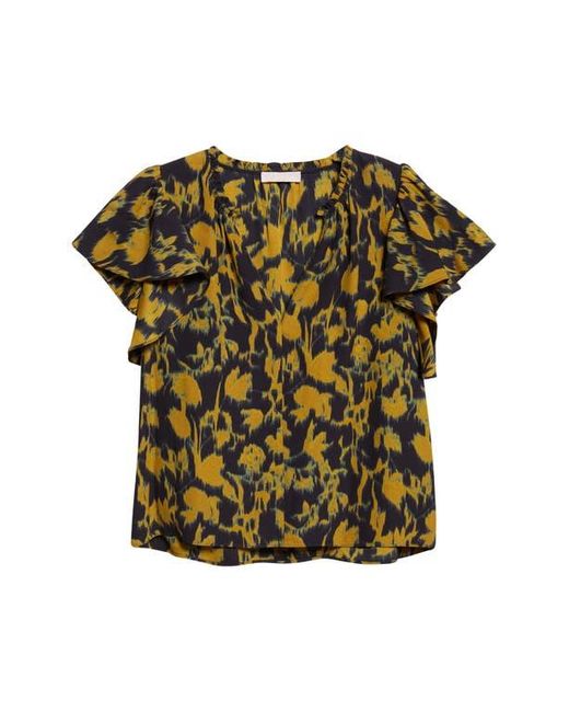 Ulla Johnson Multicolor Lilo Flutter Sleeve Top