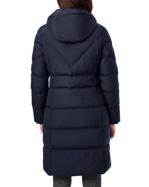 Bernardo Recycled Polyester Chevron Quilted Puffer Coat in Blue Lyst