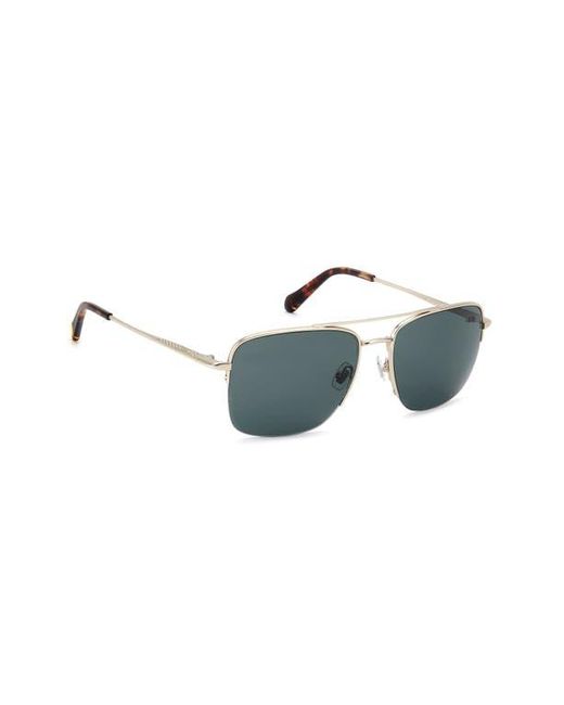 Fossil Gray 57Mm Rectangular Sunglasses for men