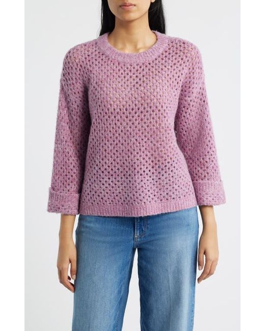 Wit & Wisdom Red Open Stitch Cuffed Sweater