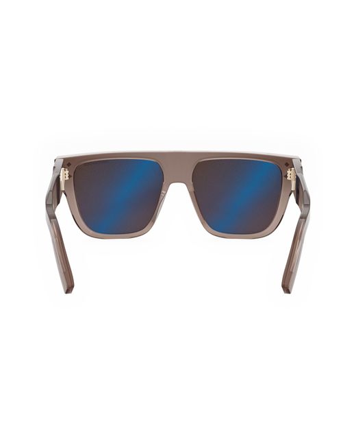Dior Brown Cd Diamond S6i 55mm Square Sunglasses for men