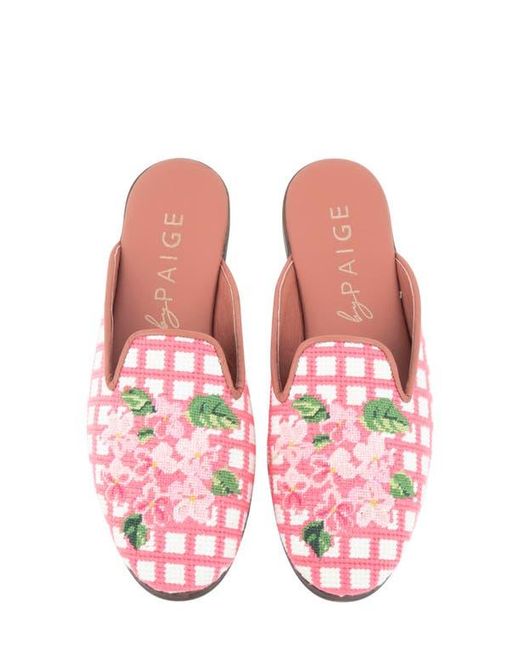 PAIGE Pink Needlepoint Hydrangea Mule