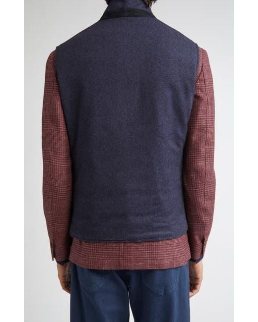 Eleventy Blue Reversible Technical Vest for men