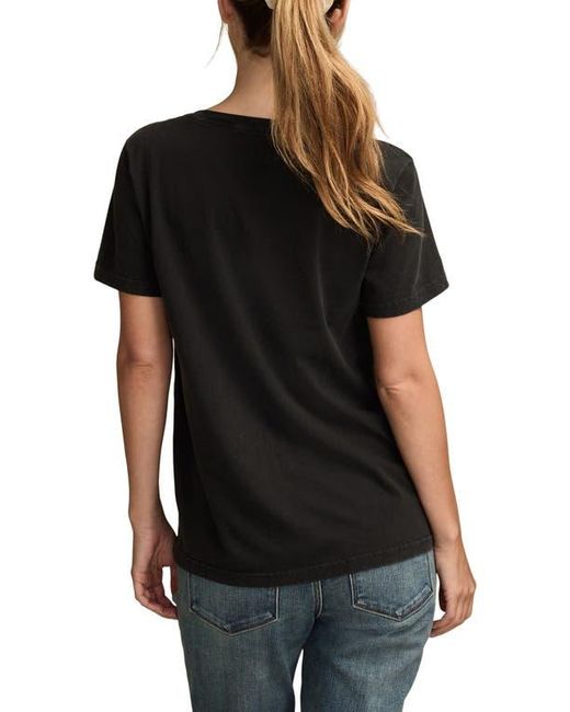 Lucky Brand Black Grateful Dead Santa Bear Cotton Graphic T-Shirt