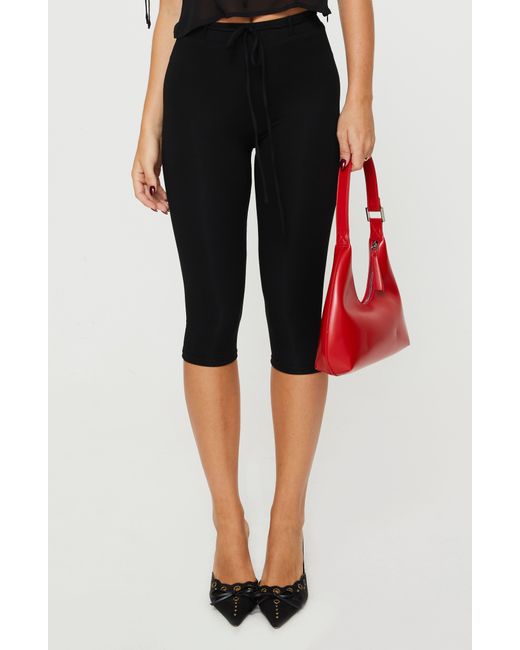 Princess Polly Black Cayte Capri Pants