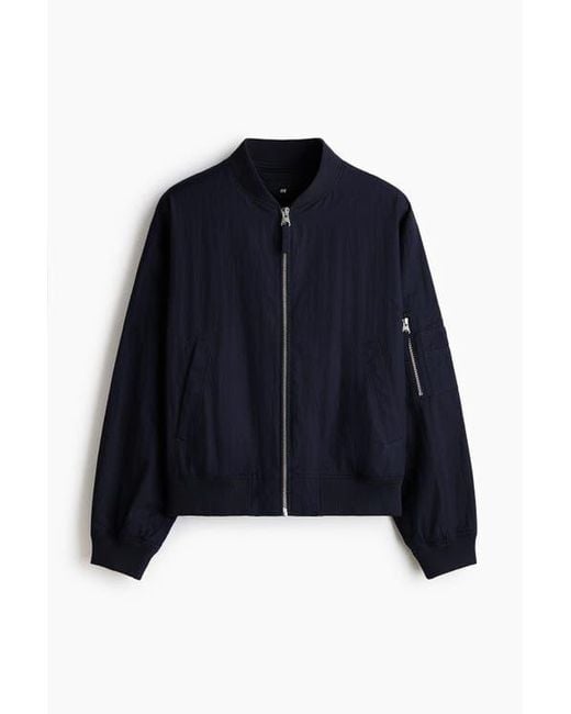H&M Blue Bomber Jacket for men