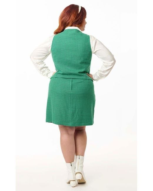 Smak Parlour Green Plus Size A-Line Mini Skirt