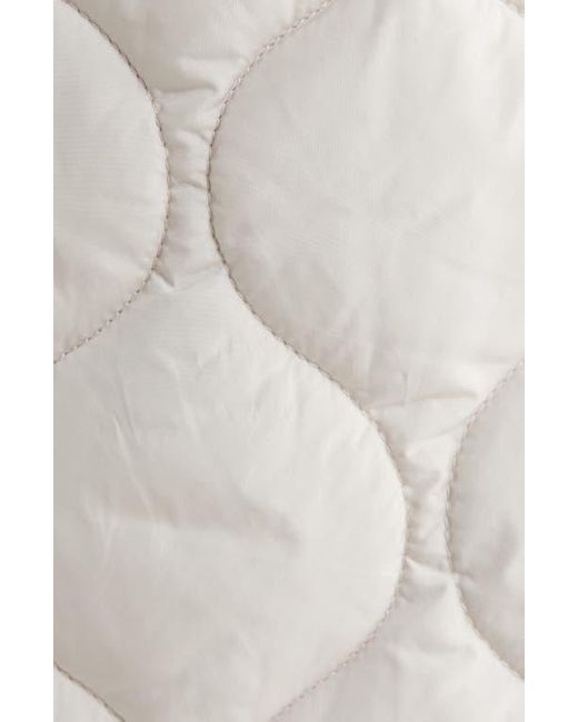 Zella White Skyline Longline Quilted Jacket