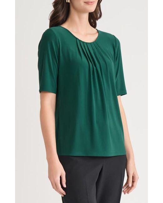 Kasper Green Box Pleat Top