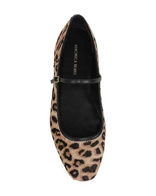 Veronica Beard White Ellie Genuine Calf Hair Mary Jane Flat