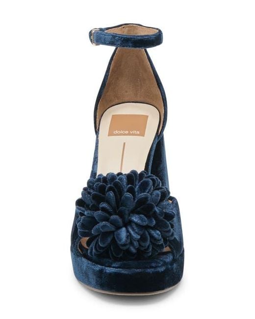 Dolce Vita Blue Perel Platform Ankle Strap Sandal