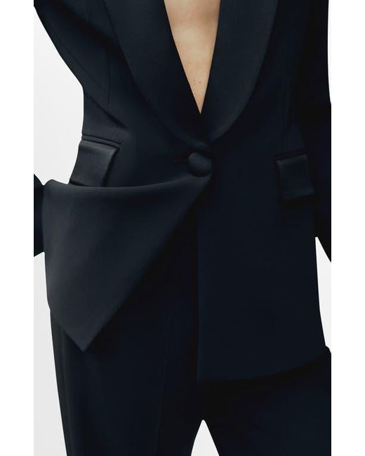 Mango Black High Waist Flare Pants