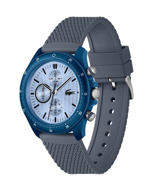 Lacoste Blue Neoheritage Chronograph Silicone Strap Watch for men