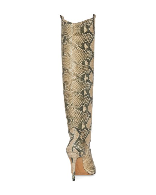 nikitta croc embossed knee high boot