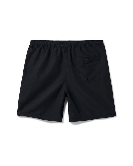 Quiksilver Blue Everyday Solid Volley Swim Trunks for men